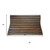 23" Dark Brown Teak Slat Non Slip Bath Mat