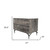 21" Gray Iron and Wood Two Drawer Nightstand