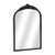 16" Black Metal Arch Accent Mirror