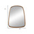 37" Brown Novelty Wood Framed Accent Mirror