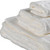 Set of Three White Cotton Quick Dry Terry Cloth Towels