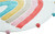 32" White Pink And Yellow Cotton Rainbows Round Youthful Bath Rug