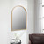 34" Gold Metal Beaded Arch Accent Mirror