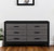 58" Black And Gray Wood Six Drawer Double Dresser