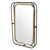 28" Black And Gold Metal Tilting Accent Mirror