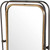 28" Black And Gold Metal Tilting Accent Mirror