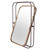 28" Black And Gold Metal Tilting Accent Mirror