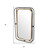 28" Black And Gold Metal Tilting Accent Mirror