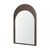 36" Brown Solid Wood Arch Framed Accent Mirror