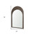 36" Brown Solid Wood Arch Framed Accent Mirror