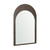 36" Brown Solid Wood Arch Framed Accent Mirror