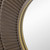 32" Brown And Gold Round Wood And Metal Framed Accent Mirror