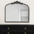 31" Black Arch Iron Framed Accent Mirror