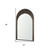 48" Brown Solid Wood Arch Framed Accent Mirror
