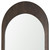 48" Brown Solid Wood Arch Framed Accent Mirror