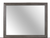 37" Gray Wood Framed Accent Mirror