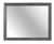 37" Gray Wood Framed Accent Mirror
