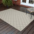 3' X 5' Ivory Geometric Stain Resistant Indoor Outdoor Area Rug - 606114583288