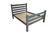 Gray Solid Wood Full Bed Frame Home Accent