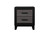 22" Black And Gray Wood Two Drawer Nightstand