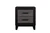 22" Black And Gray Wood Two Drawer Nightstand