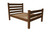 Brown Solid Wood Full Bed Frame Home Accent