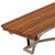 14" X 34" Brown Teak Wall Mount Rectangular Shower Bench - 880016728859