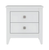 24" White Two Drawer Faux Wood Nightstand