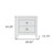 24" White Wood Two Drawer Nightstand
