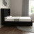 Black Velvet Upholstered Queen Bed Frame