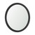 30" Black Solid Wood Beaded Round Framed Accent Mirror