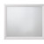 35" White Square Wood Framed Mounted Dresser Mirror