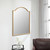 32" Gold Metal Beaded Arch Accent Mirror
