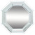 28" Silver Octagon Glass Framed Accent Mirror