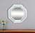 28" Silver Octagon Glass Framed Accent Mirror