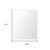 32" White Framed Bathroom Vanity Mirror