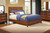 Brown Solid Wood King Bed Frame