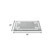 20" Gray And White Cotton Border Bath Rug