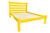 Canary Yellow Solid Wood Queen Bed Frame - 608219113186