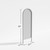 64" Black Solid Wood Arch Leaning Ladder Framed Full Length Mirror