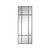 63" Black Iron Window Pane Geometric Framed Full Length Hanging Mirror