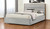 Brown and Gray Wood Upholstered King Bed Frame Solid Wood