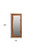 32" Brown Live Edge Solid Wood Full Length Hanging Mirror