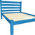 Caribbean Blue Solid Wood Queen Bed Frame Home Accent