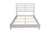 White Slat Back Solid Wood California King Bed Frame