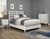 White Slat Back Solid Wood California King Bed Frame