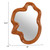 35" Brown Solid Wood Abstract Geometric Framed Accent Mirror