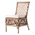 Set of Two Cream Woven Rattan Outdoor Accent Chairs