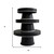 Set of Three Black And White Metal Round Cake Stand Risers
