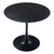 36" Black Wood and Steel Pedestal Base Round Top Dining Table